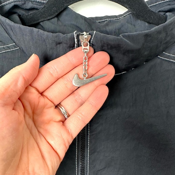 Nike Swish Tennis Prep Short Sleeve 1/4 Zip Elastic Waist Windbreaker Mini Dress - Picture 9 of 16